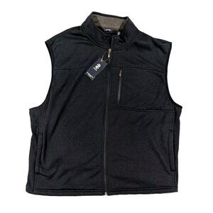 New IZOD Full Zip Fleece Sweater Vest 2XL Navy Blazer Big & Tall NWT